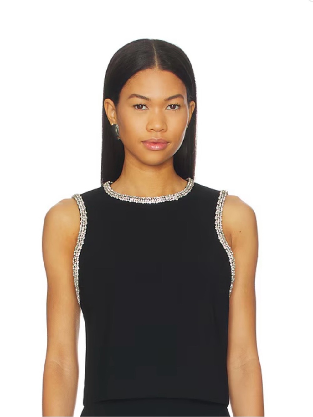 NWT Alice + Olivia Amal Boxy Tank in Black